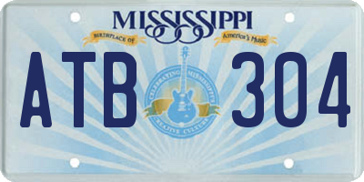 MS license plate ATB304