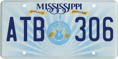 MS license plate ATB306