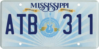 MS license plate ATB311