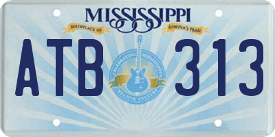 MS license plate ATB313