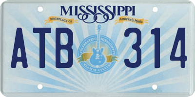 MS license plate ATB314