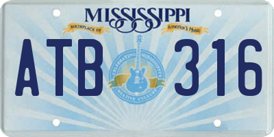 MS license plate ATB316