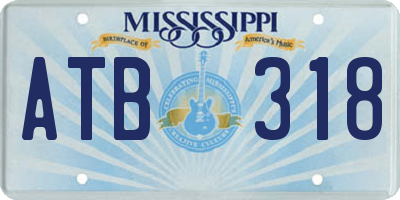 MS license plate ATB318