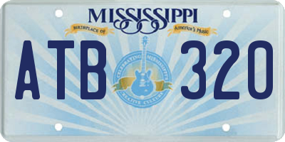 MS license plate ATB320