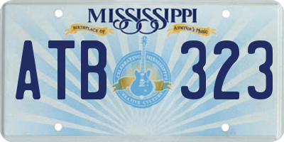 MS license plate ATB323