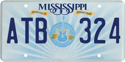 MS license plate ATB324