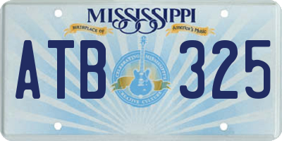 MS license plate ATB325