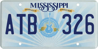 MS license plate ATB326