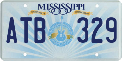 MS license plate ATB329
