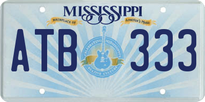 MS license plate ATB333