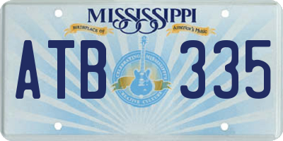 MS license plate ATB335