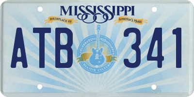 MS license plate ATB341