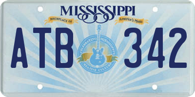 MS license plate ATB342