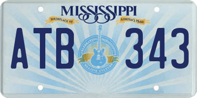 MS license plate ATB343