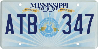 MS license plate ATB347