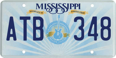 MS license plate ATB348