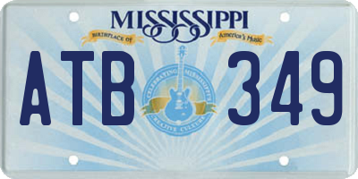 MS license plate ATB349