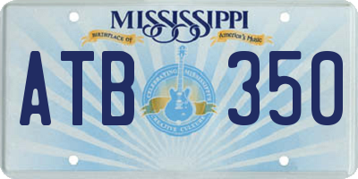 MS license plate ATB350