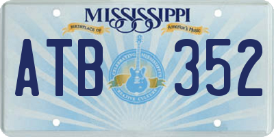 MS license plate ATB352