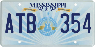 MS license plate ATB354
