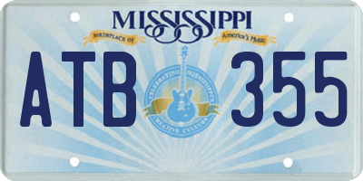 MS license plate ATB355
