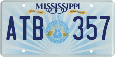 MS license plate ATB357
