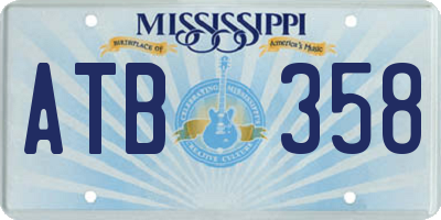 MS license plate ATB358