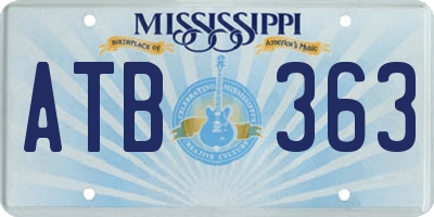 MS license plate ATB363