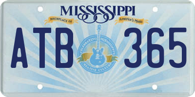 MS license plate ATB365