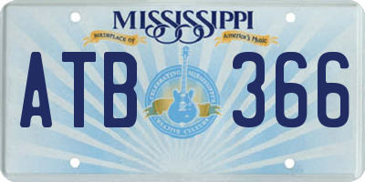 MS license plate ATB366