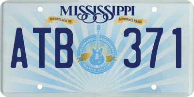 MS license plate ATB371