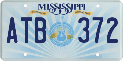 MS license plate ATB372