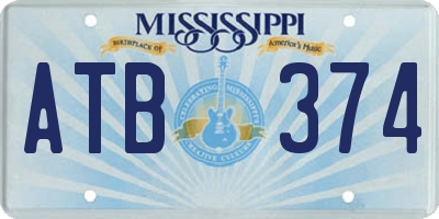 MS license plate ATB374