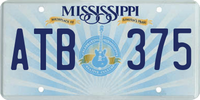 MS license plate ATB375