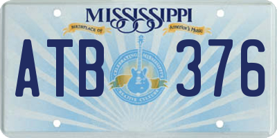 MS license plate ATB376