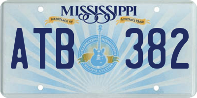 MS license plate ATB382
