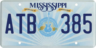 MS license plate ATB385