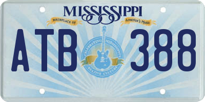 MS license plate ATB388