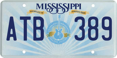 MS license plate ATB389