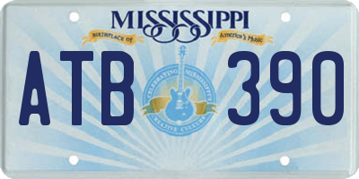 MS license plate ATB390