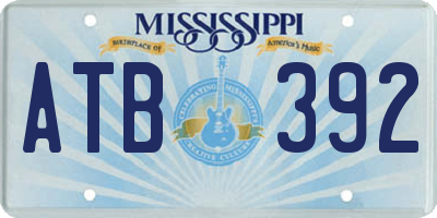 MS license plate ATB392