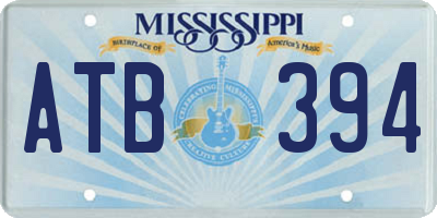 MS license plate ATB394