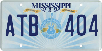 MS license plate ATB404