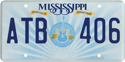 MS license plate ATB406