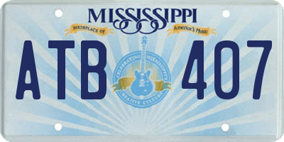 MS license plate ATB407