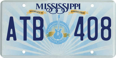 MS license plate ATB408