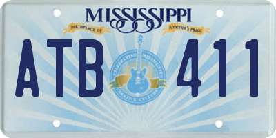 MS license plate ATB411