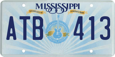 MS license plate ATB413