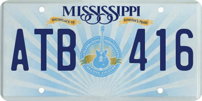 MS license plate ATB416