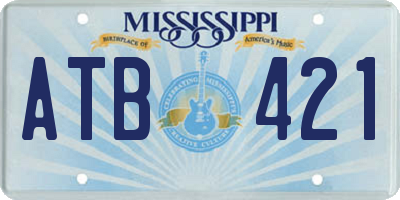 MS license plate ATB421